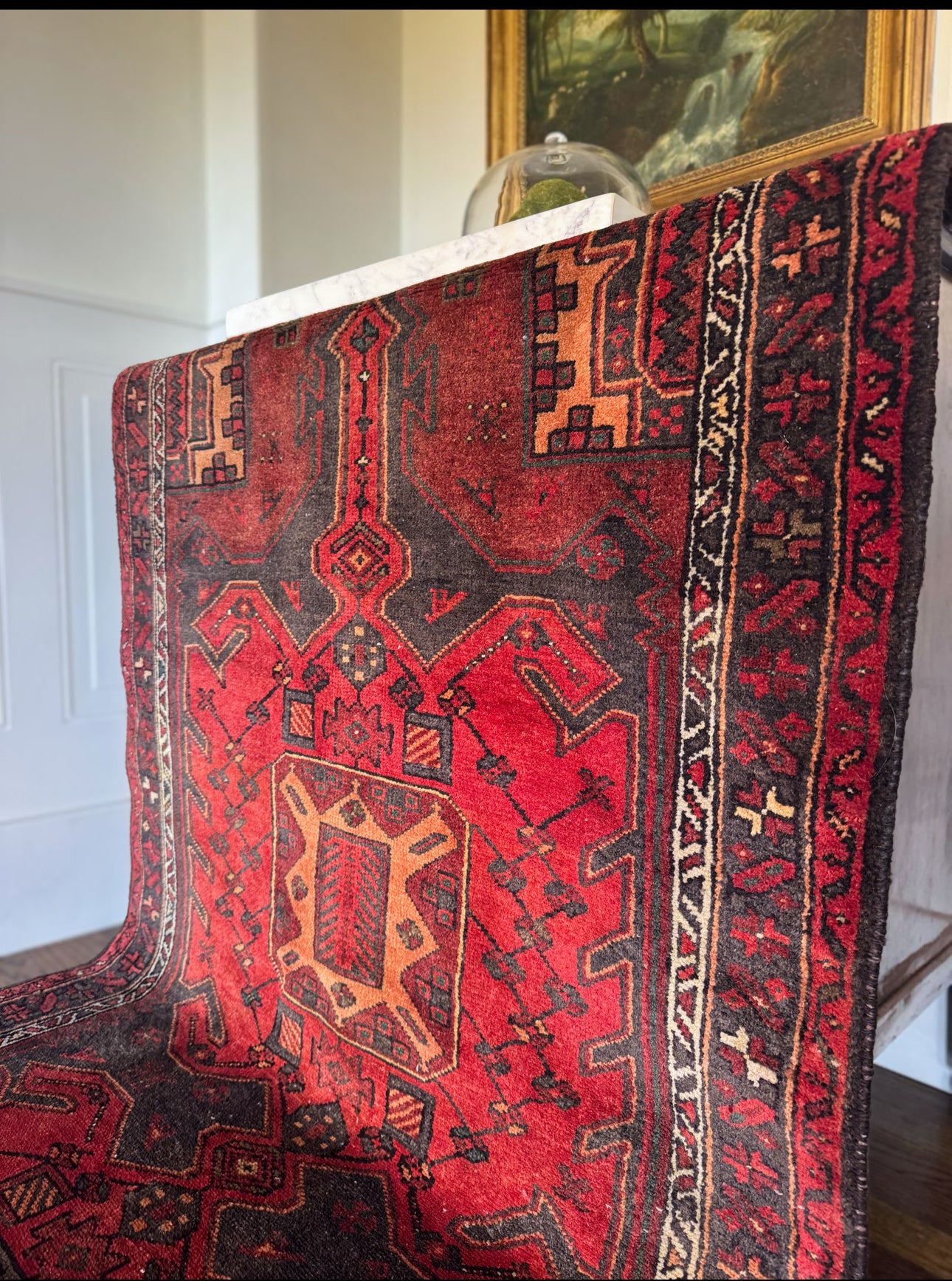 Vintage Heriz “Red Ember” Runner 3’7” × 9’10” | Circa 1920–1940 | Northwest Persia (Heriz region)
