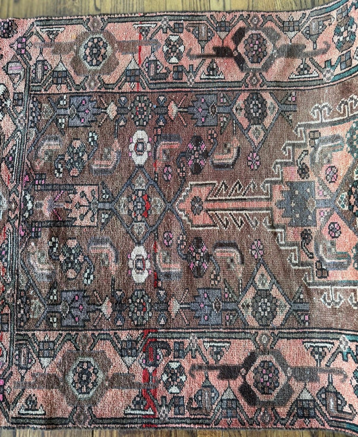 Vintage Rosewood Garden 3’6 x 6’6 circa 1910-1930