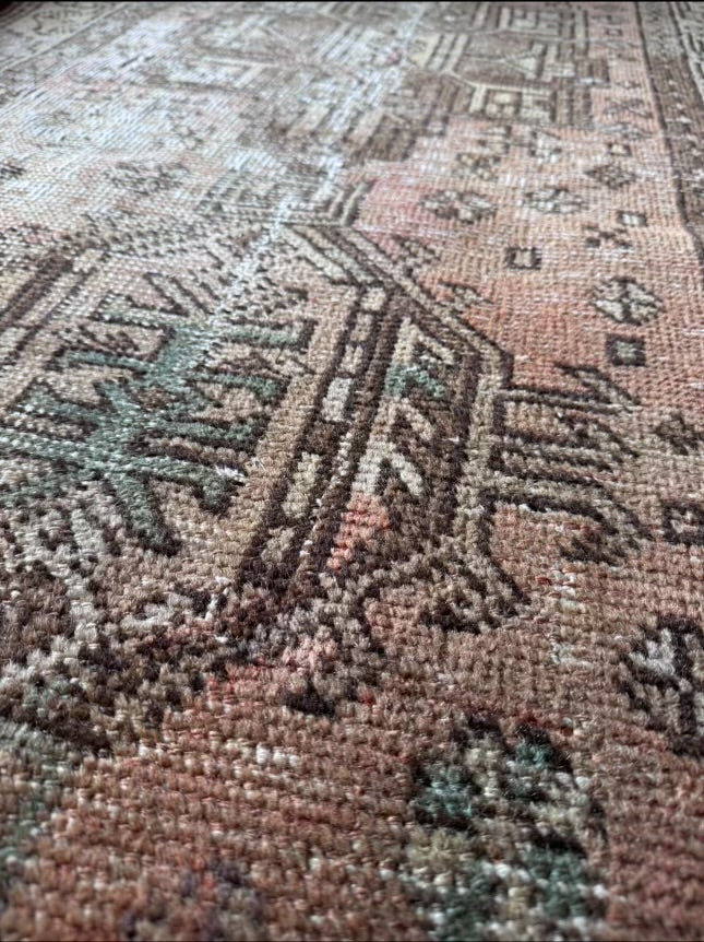 Vintage handmade Turkish Runner
2’ 11” X 10’ 3”