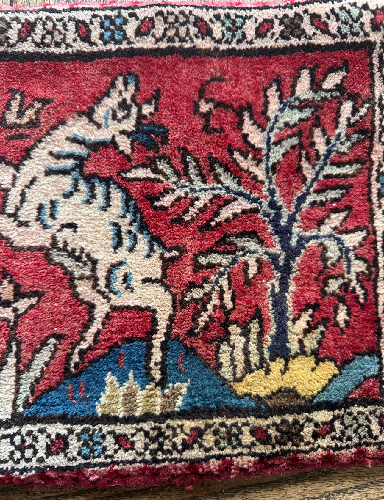 Persian Hunting Scene Mini No. 4 | 1’ x 2’ | Circa 1940–1960