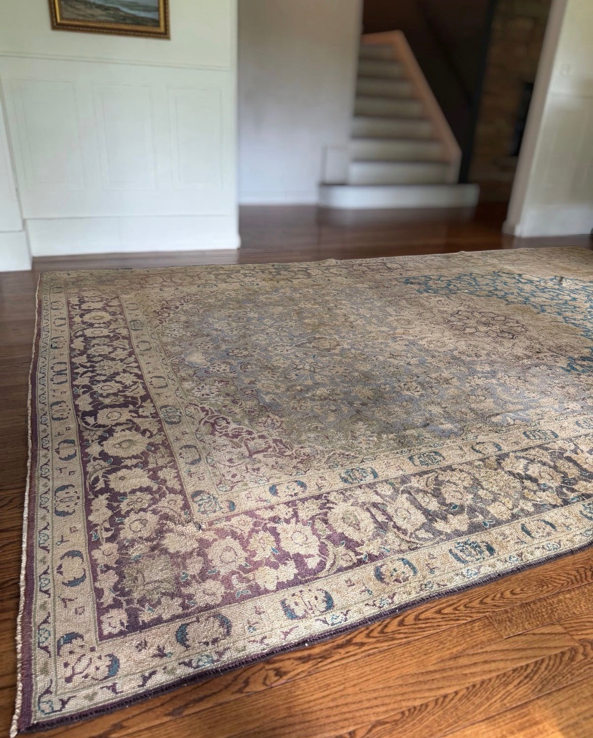 Vintage Celeste Rug 8’5 x 12’5 circa 1940-1950