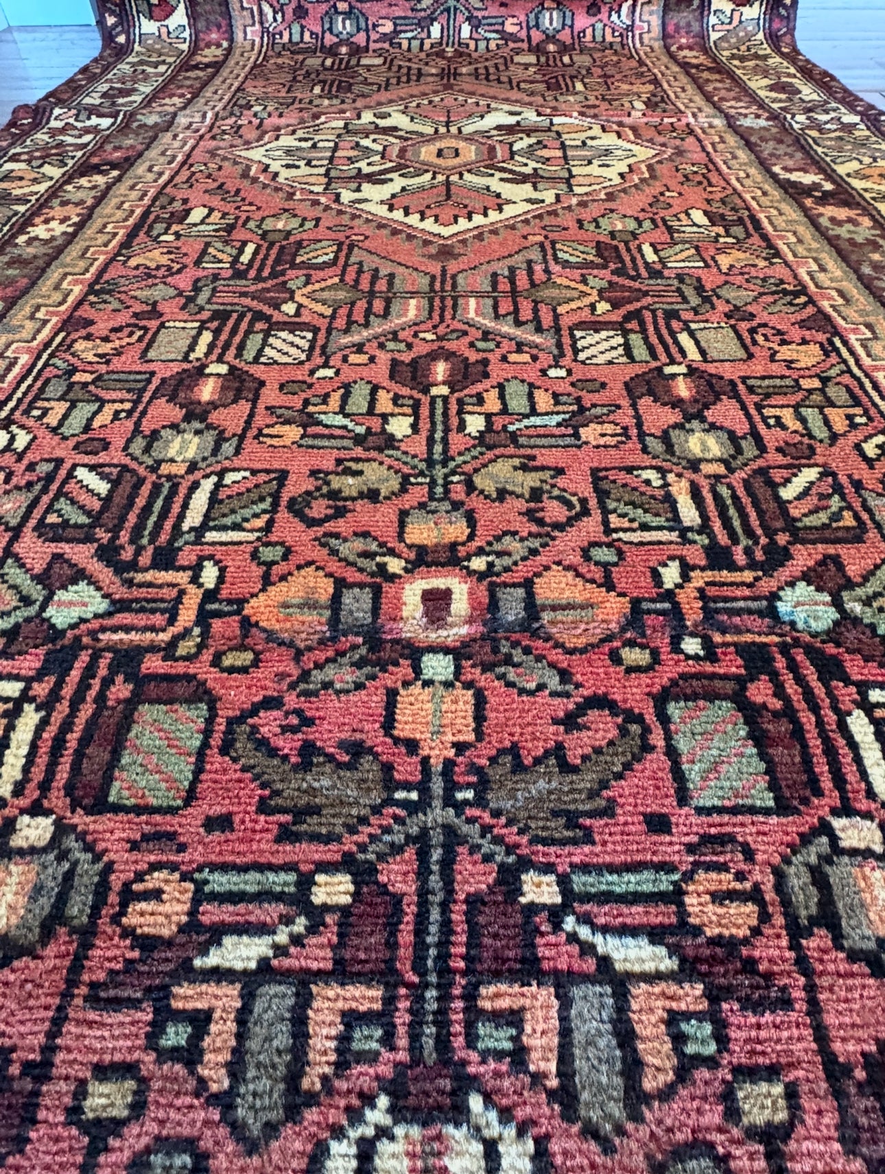 Vintage Canyon Karaja Runner 3’7 x 11’7 Circa 1940-1960