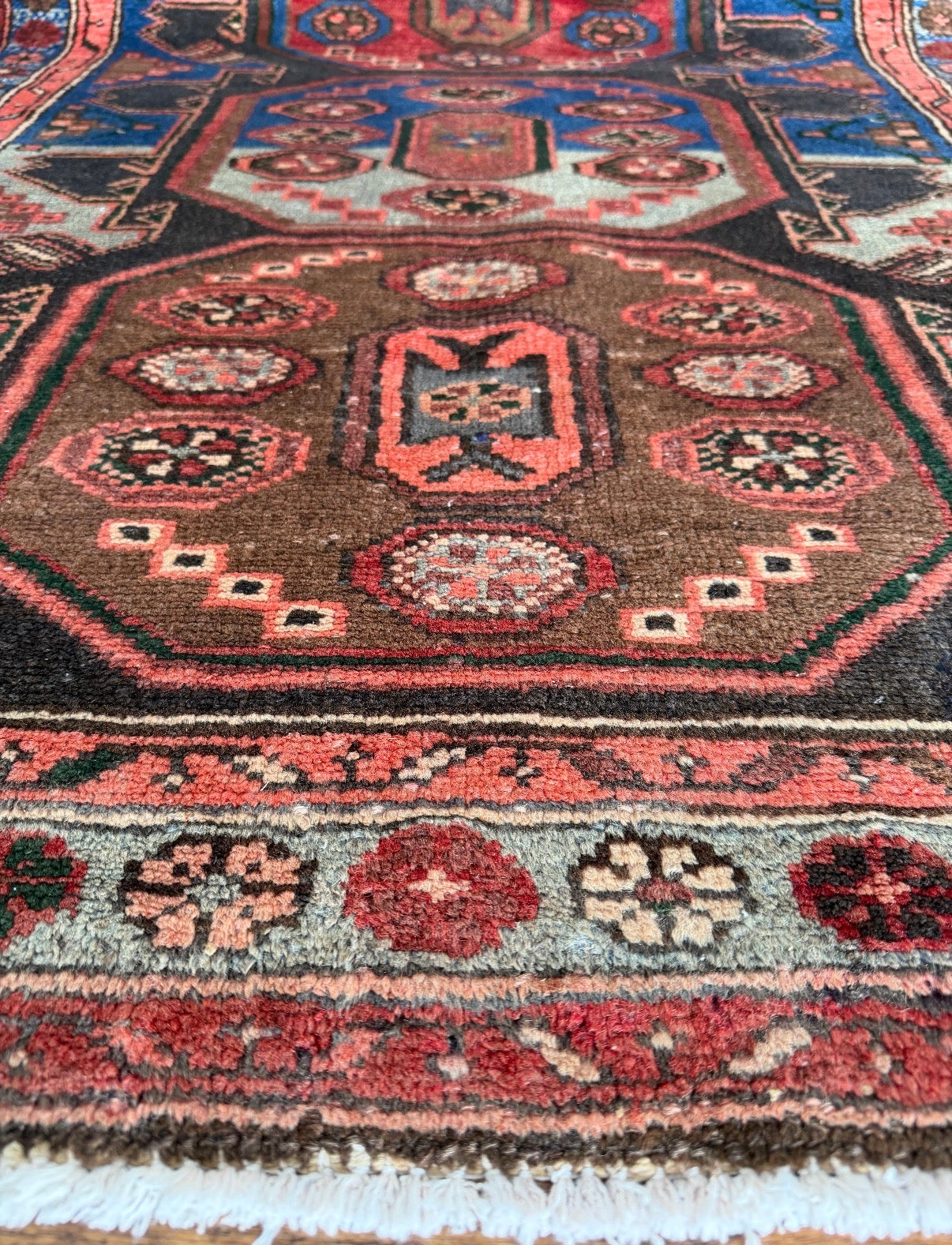 Vintage Indigo Caravan 3’8 x 6’10 circa 1960-1975