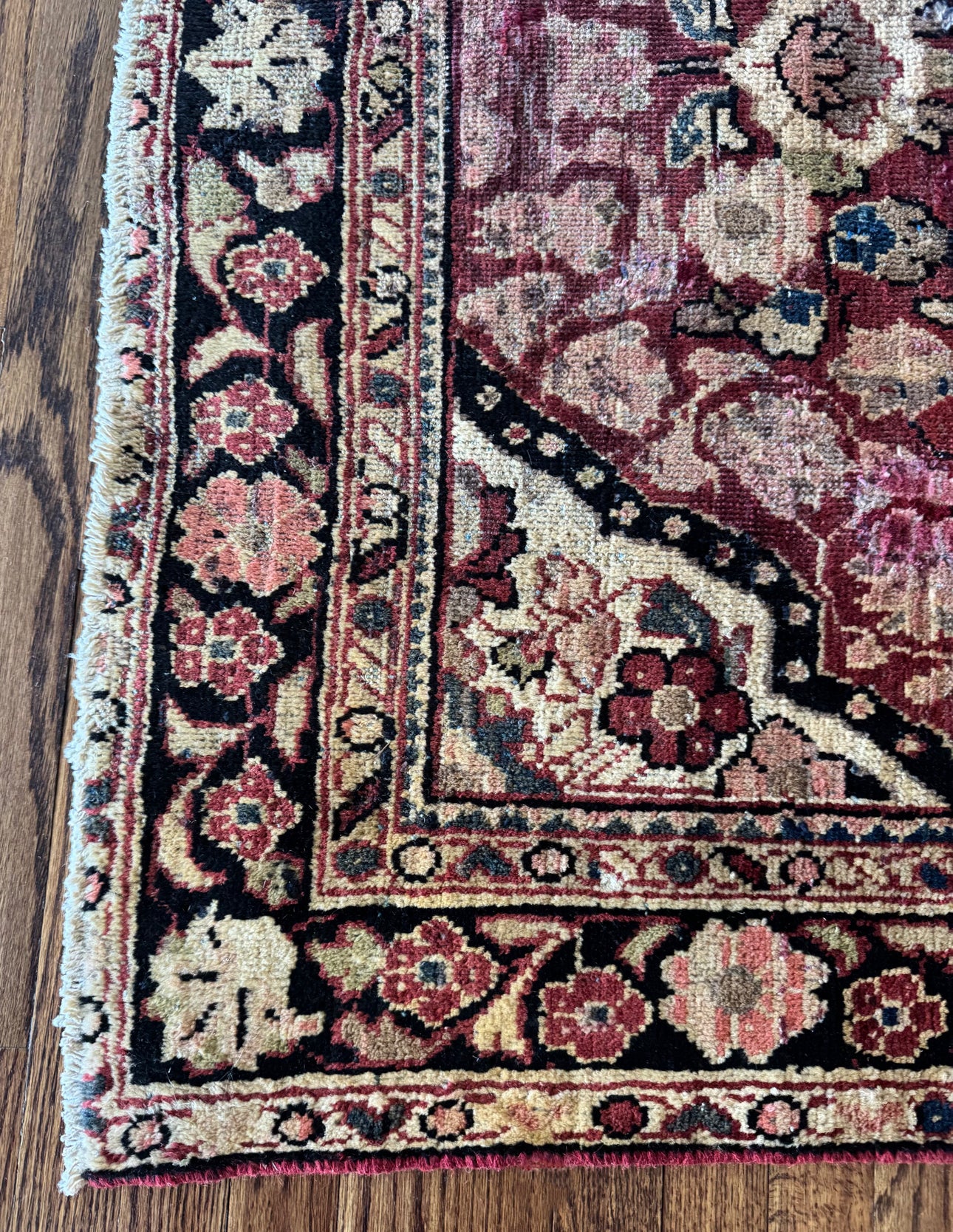 Vintage Crushed Rose Lilihan • 4’4 x 6’5 • Circa 1910–1930