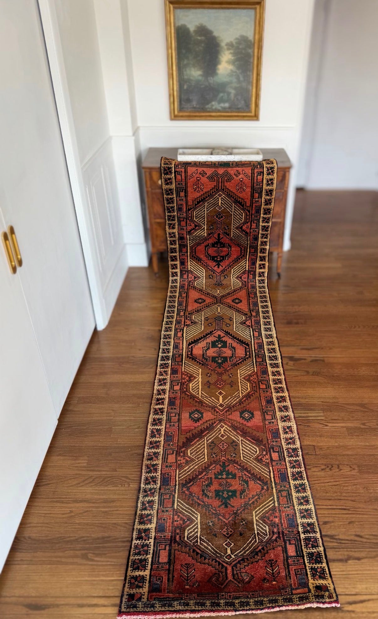 Vintage Vintage  Cedar Jewel Runner 2’7 x 11’2