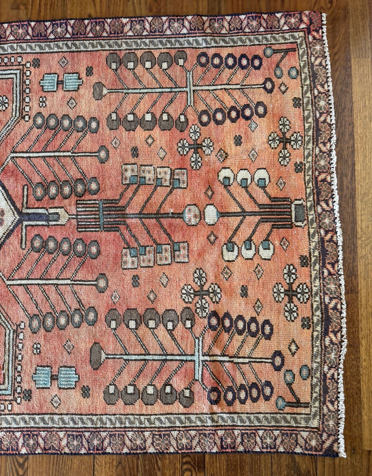 Vintage Root & Branch  rug 4’ x 6’3 circa 1950s–1970s