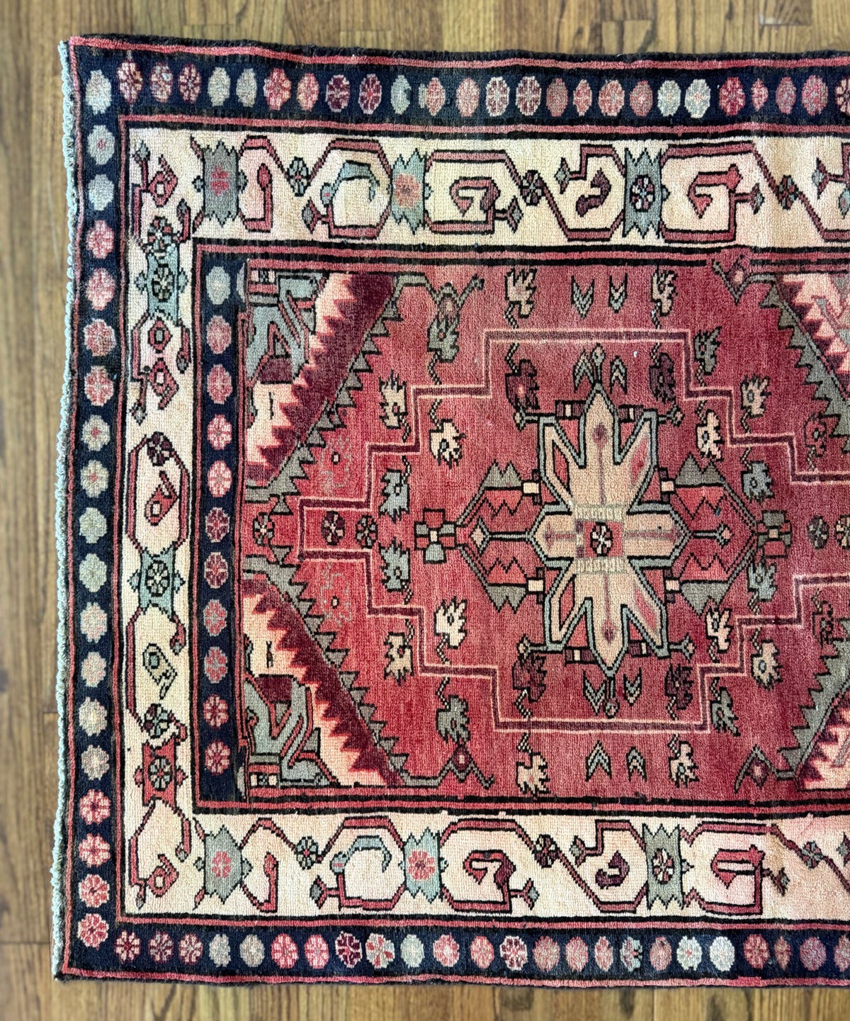 Vintage Salmon Arcade Runner — 3’6” × 9’