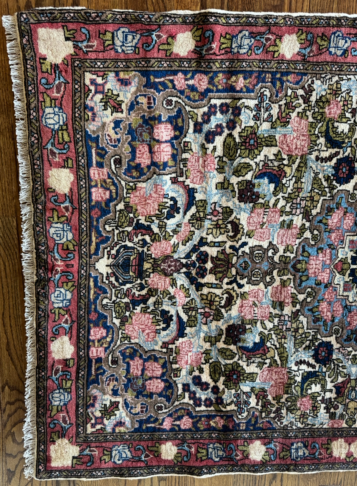 Vintage Persian Kerman Floral Rug – 3’7 x 5’2 Circa 1950-1970