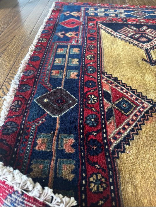 Vintage Nomadic Kazak Rug with Arrow Medallions 4’9 x 7’5