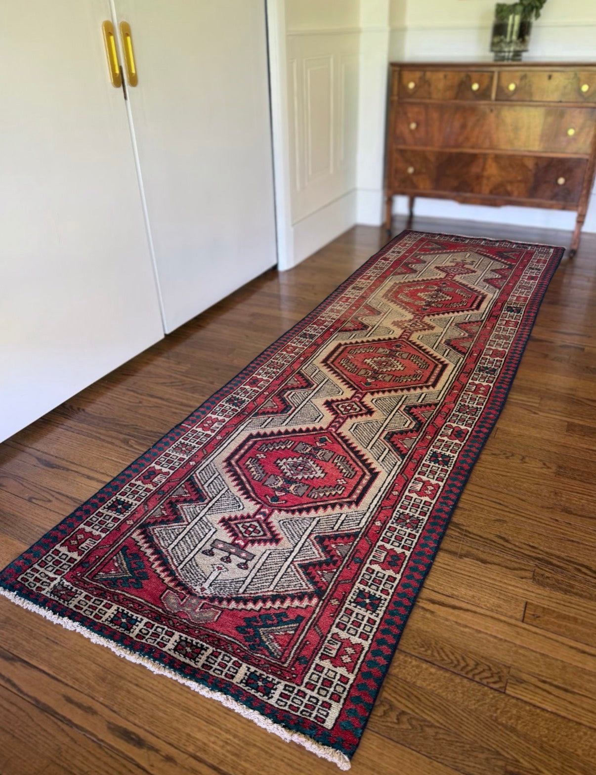 Vintage Crimson Talon Runner 3’ x 9’10 circa 1960-1970