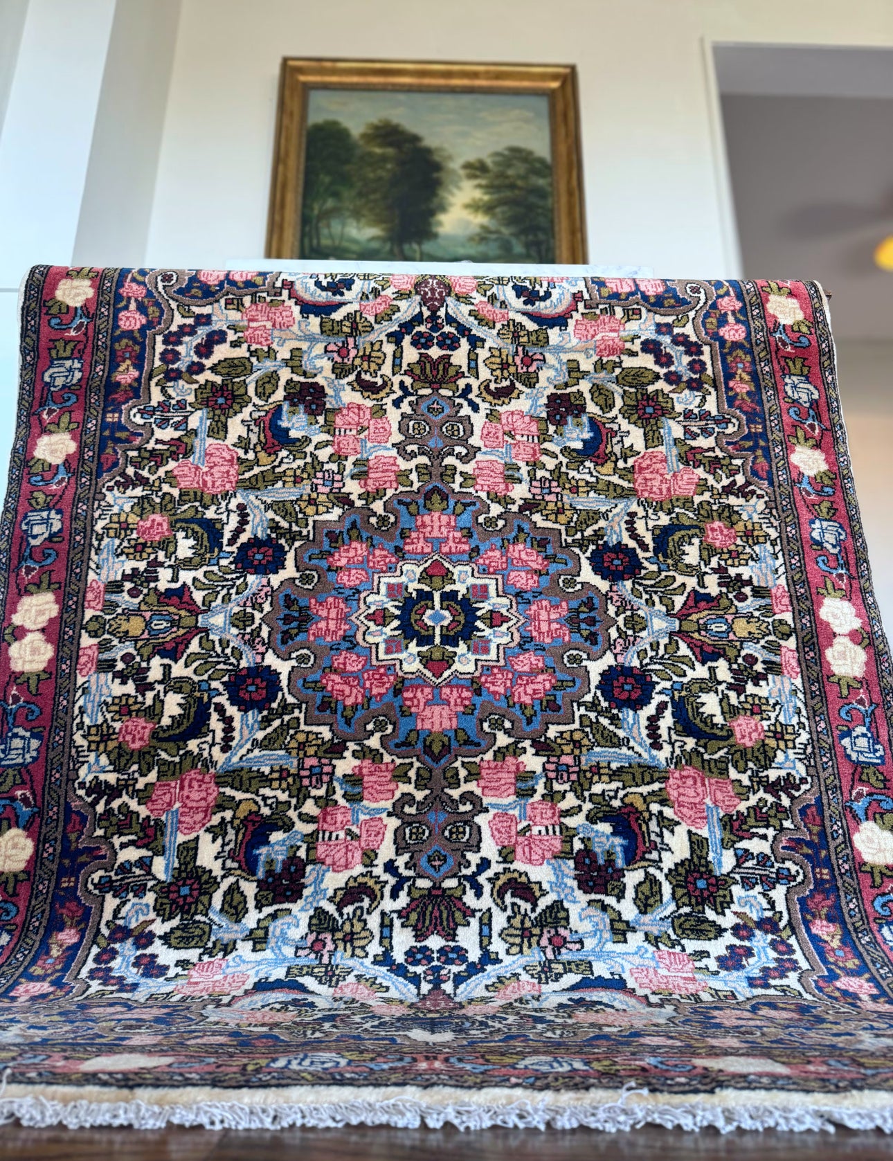 Vintage Persian Kerman Floral Rug – 3’7 x 5’2 Circa 1950-1970