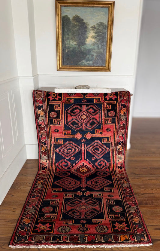 Vintage MIDNIGHT BAZAAR 3’5 x 6’5 circa 1945-1965