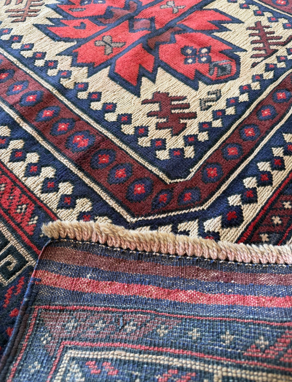 Vintage Rose & Ivory Totem 4’ x 6’2 circa Circa 1920s–1940s