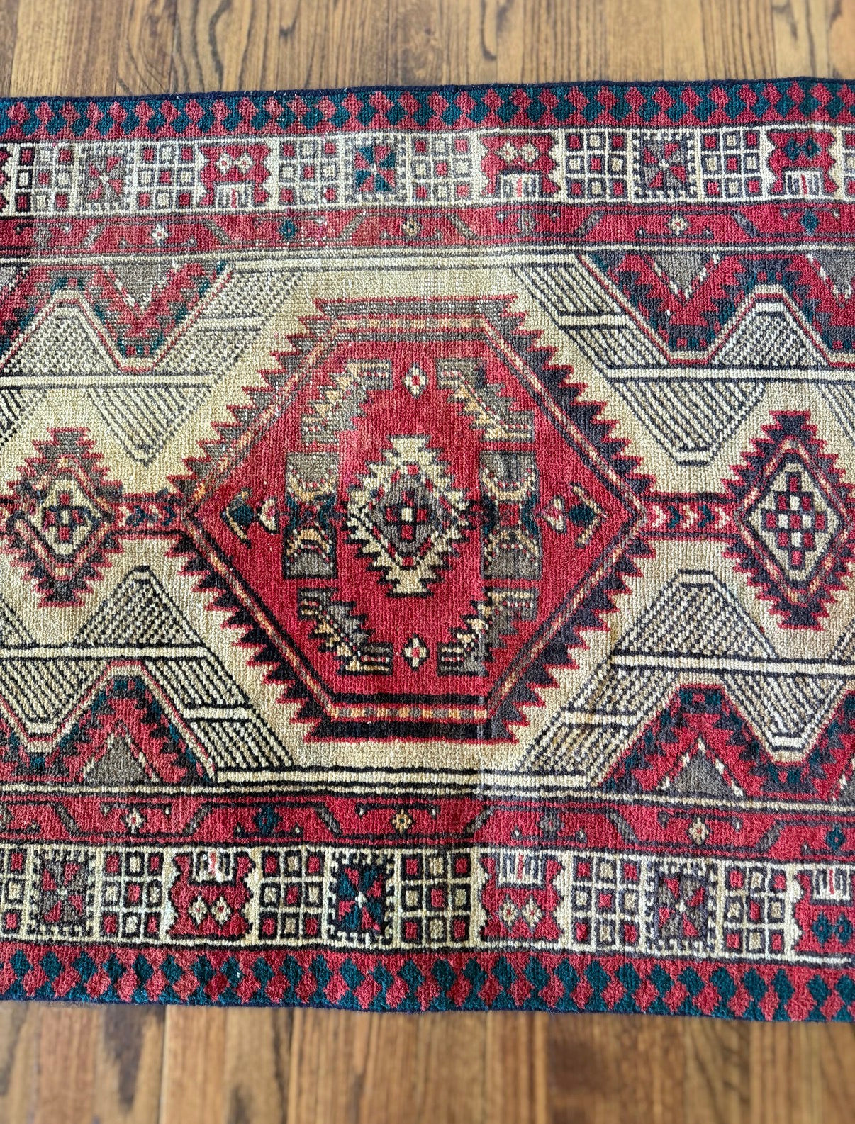 Vintage Crimson Talon Runner 3’ x 9’10 circa 1960-1970