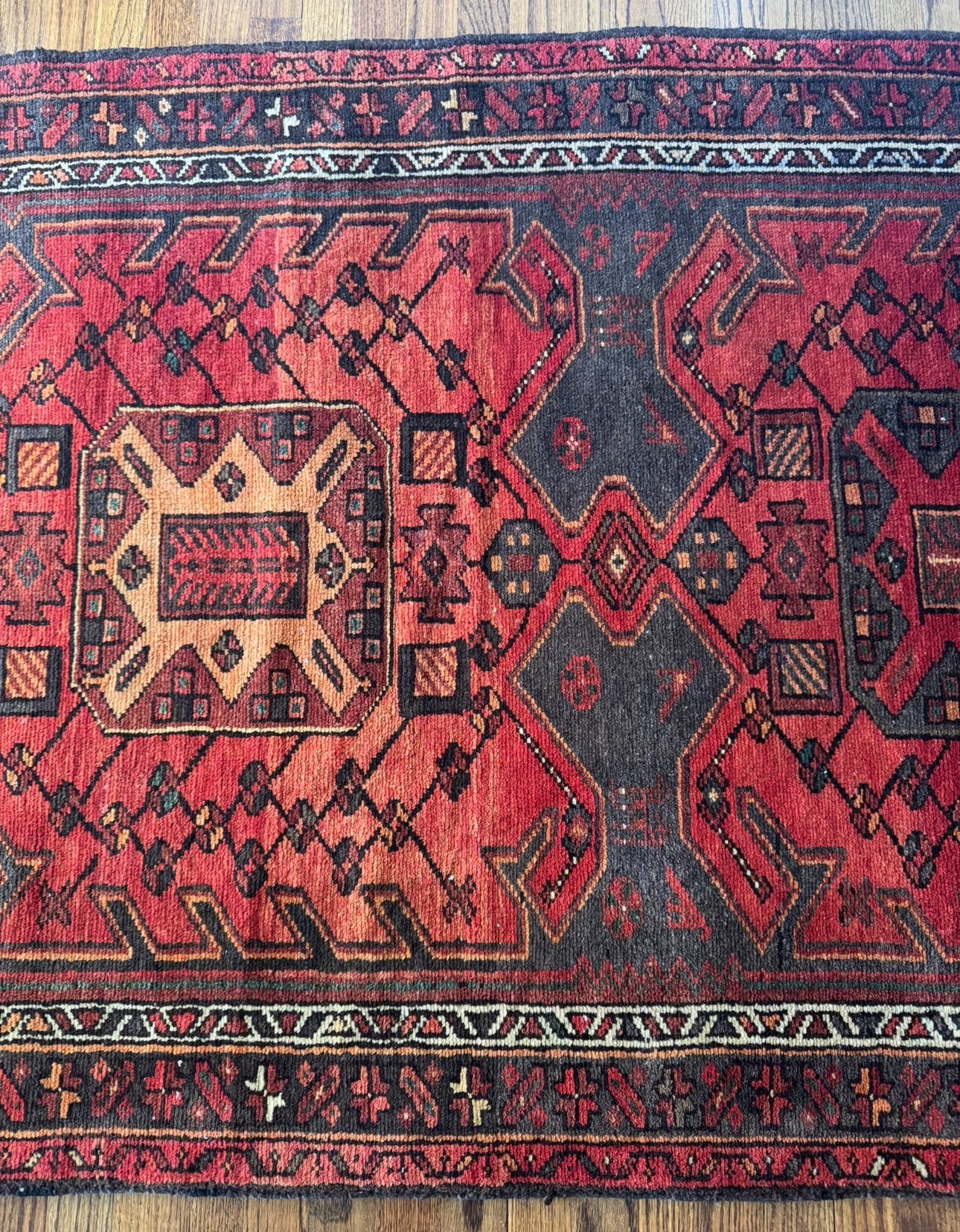 Vintage Heriz “Red Ember” Runner 3’7” × 9’10” | Circa 1920–1940 | Northwest Persia (Heriz region)