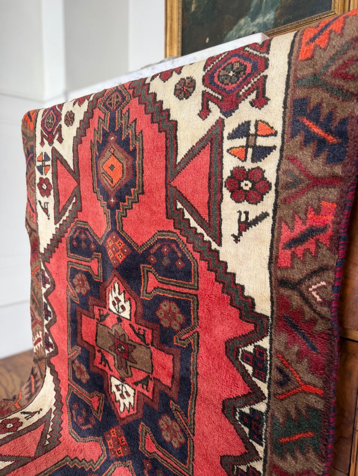 Vintage Rouge Fortress 3’ x 5’ circa 1940-1960