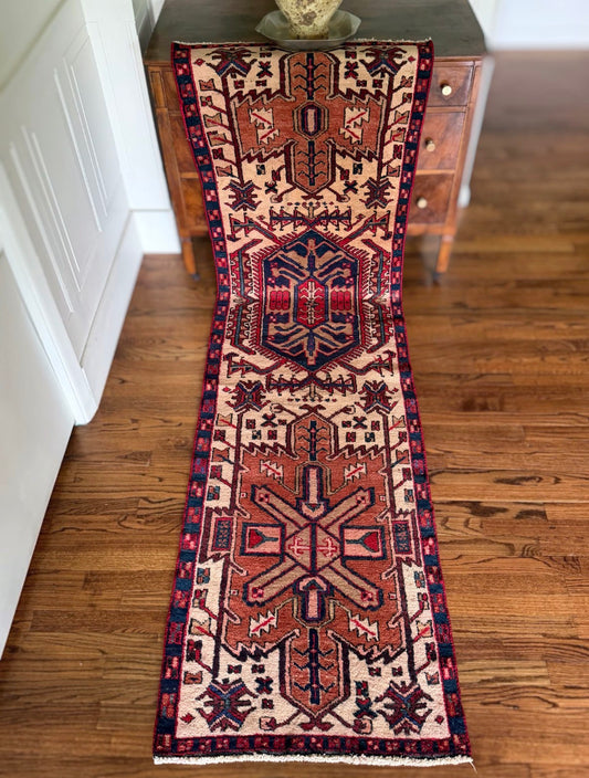 Vintage Painted Talisman 2’7 x 8’9 circa 1950s-1960