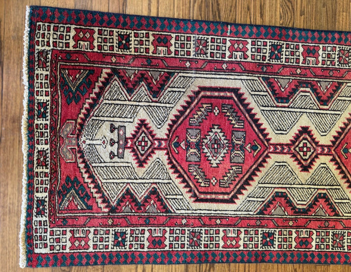 Vintage Crimson Talon Runner 3’ x 9’10 circa 1960-1970