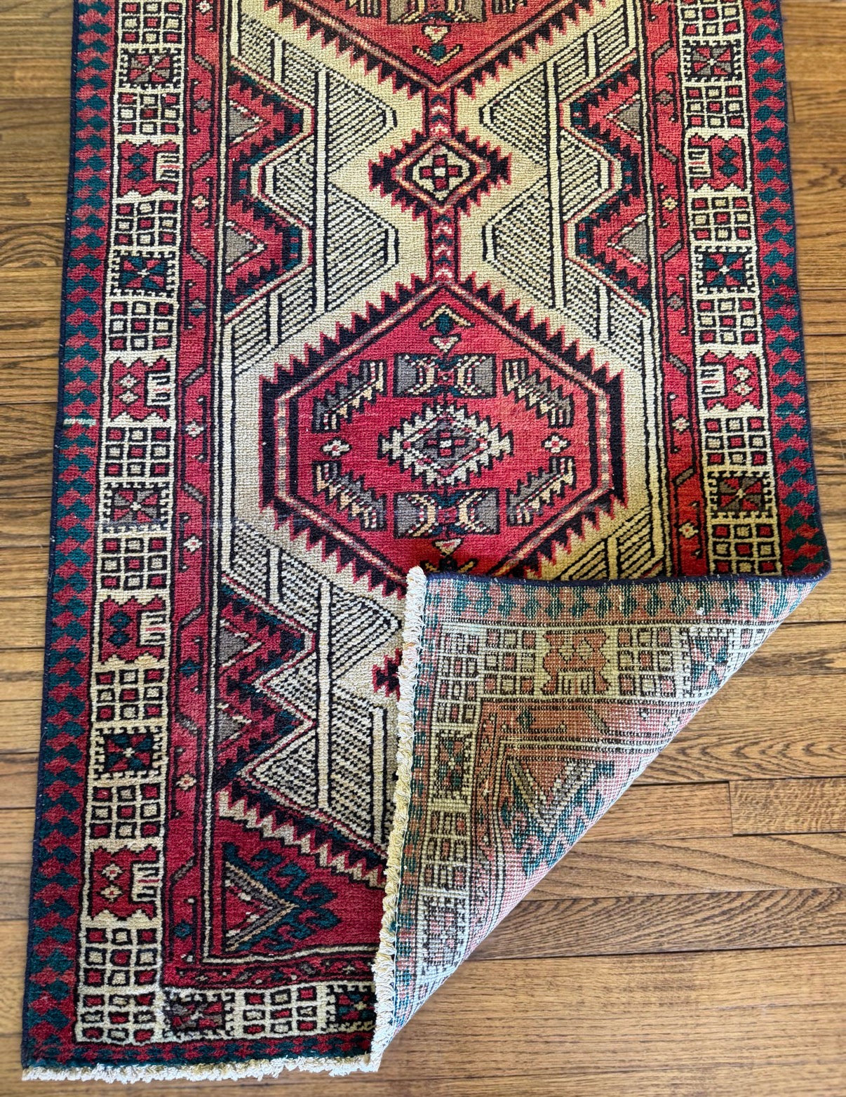 Vintage Crimson Talon Runner 3’ x 9’10 circa 1960-1970