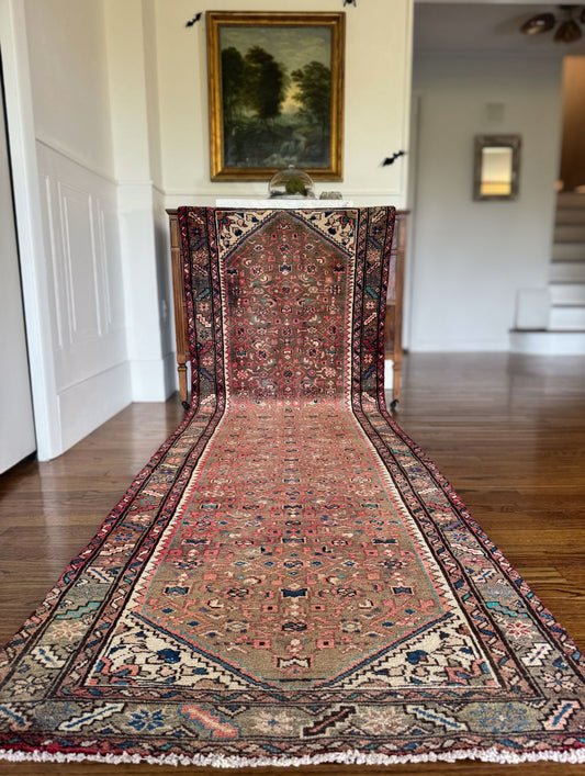 Vintage Blush Bijar runner 3’ x 9’6