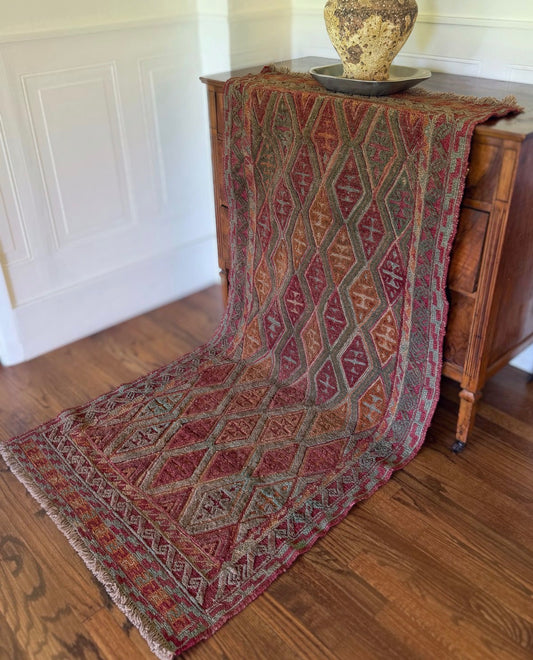 Vintage Sage Lattice Rug 2’10 x 6’5