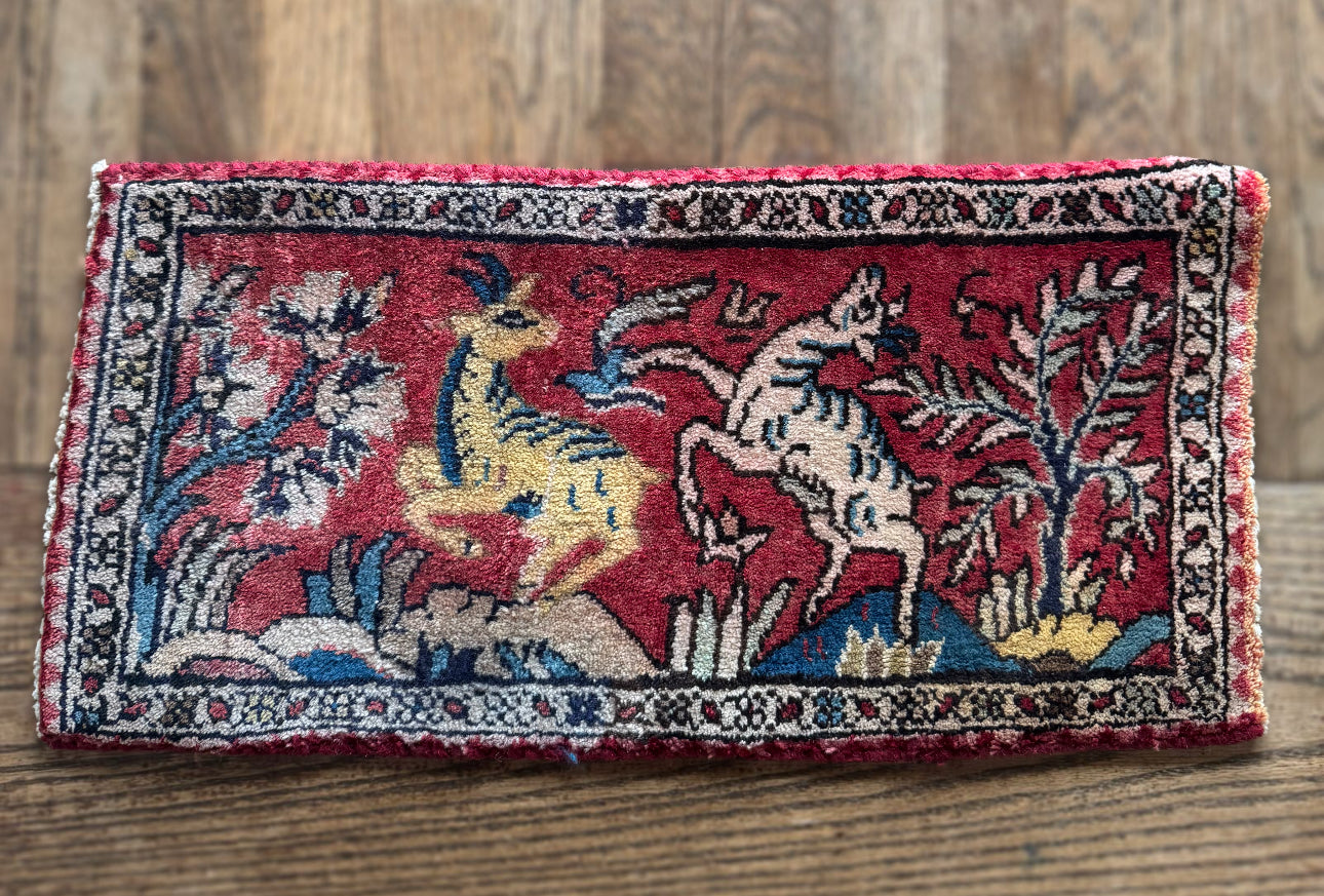 Persian Hunting Scene Mini No. 4 | 1’ x 2’ | Circa 1940–1960