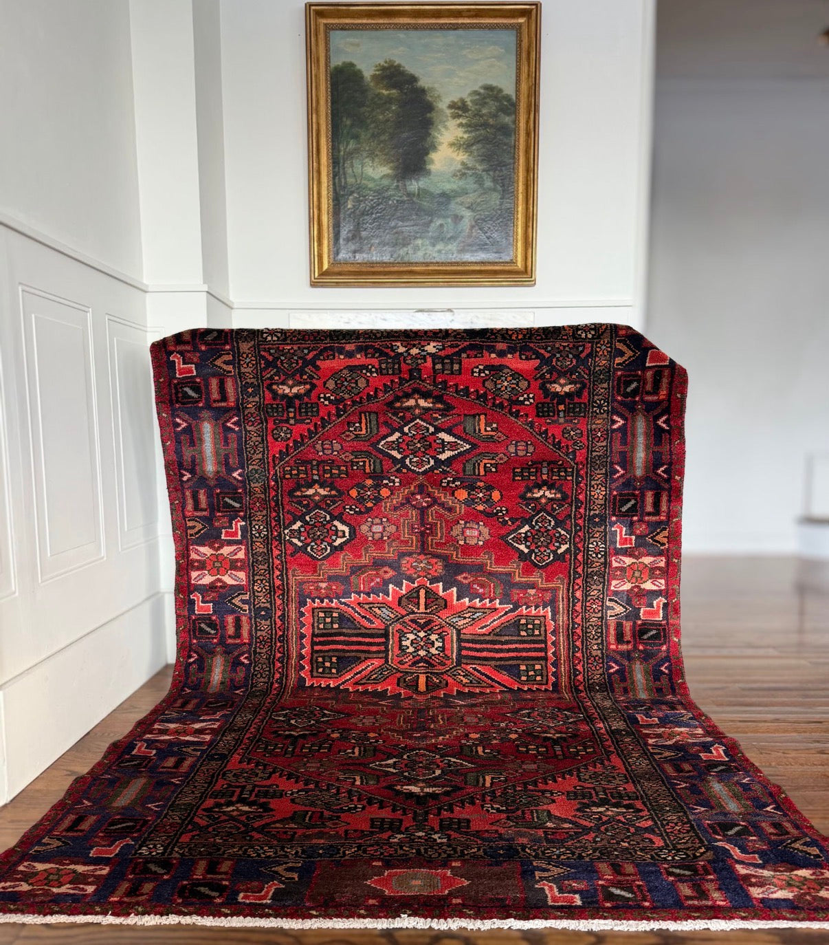 Vintage Axis | Deep Garnet & Ink 4’4 x 6’7 circa 1940-1960