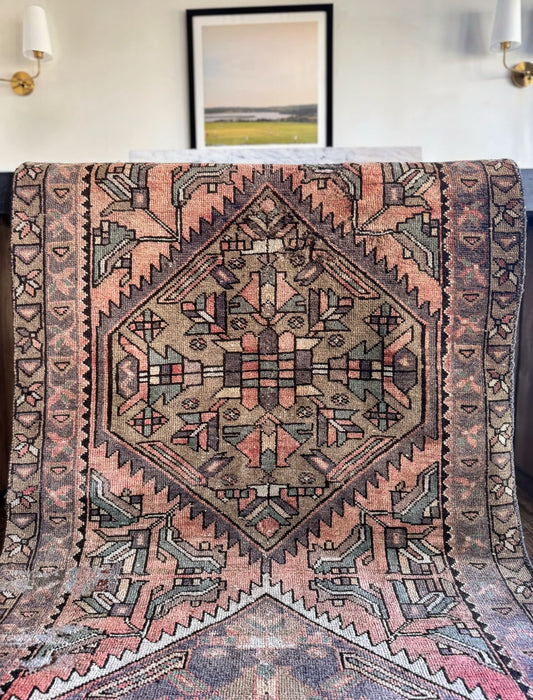 Vintage Anatolian Tulip runner 3’3x13’