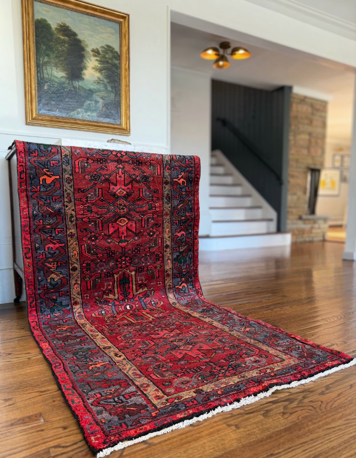 Vintage Alizarin Fixed Star 3’5 x 7 circa 1925-1935