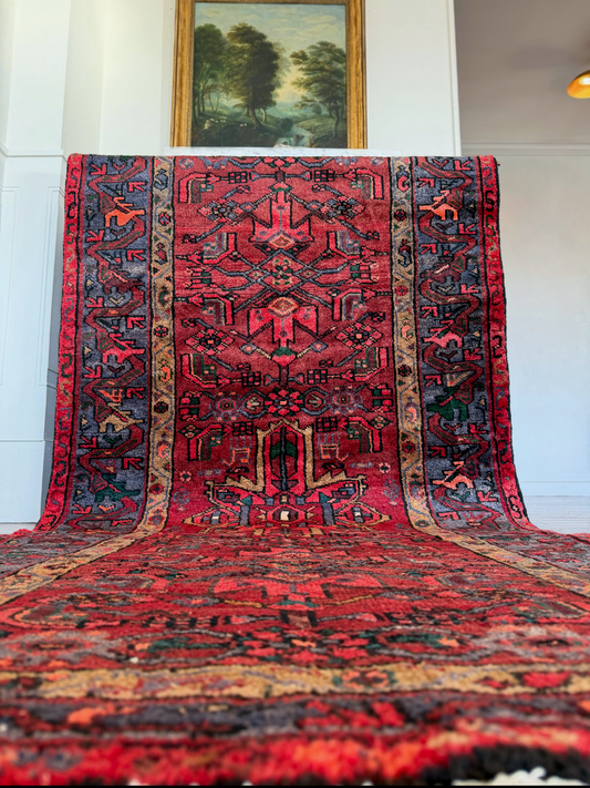 Vintage Alizarin Fixed Star 3’5 x 7 circa 1925-1935