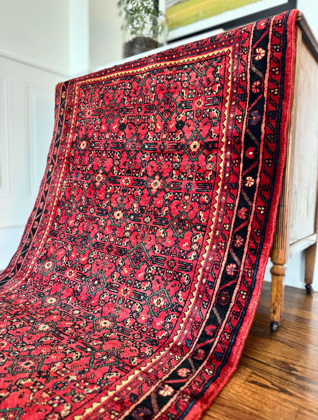 Vintage Hand-Knotted Vegetable Dyed Rug 3’ 7 x 9’