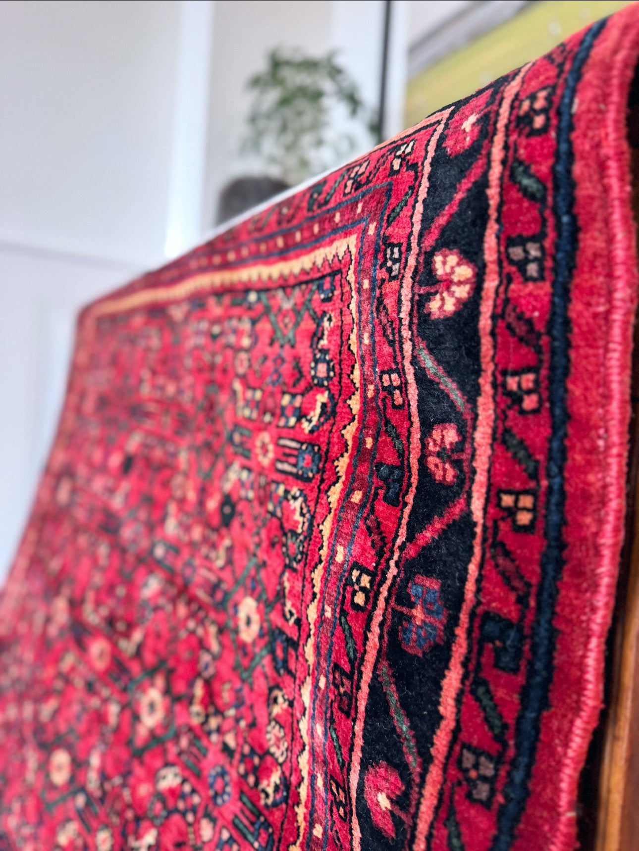 Vintage Hand-Knotted Vegetable Dyed Rug 3’ 7 x 9’