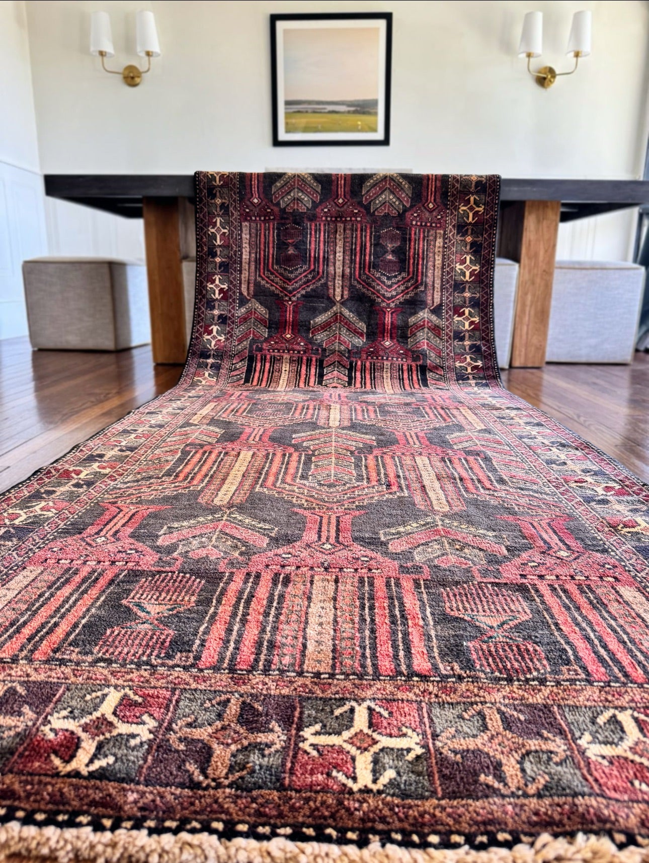 Vintage Turkish Rug 3’10x9’9