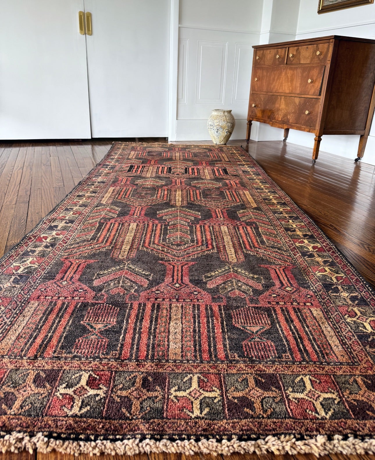 Vintage Turkish Rug 3’10x9’9