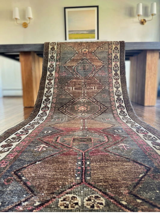Vintage Turkish 41 runner 3’2x12