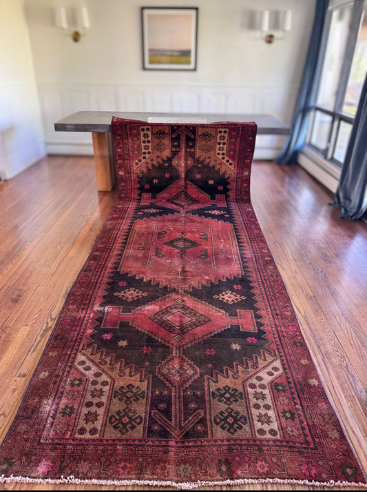 Vintage Anatolian  “big lady” rug 4’6 x 12’9