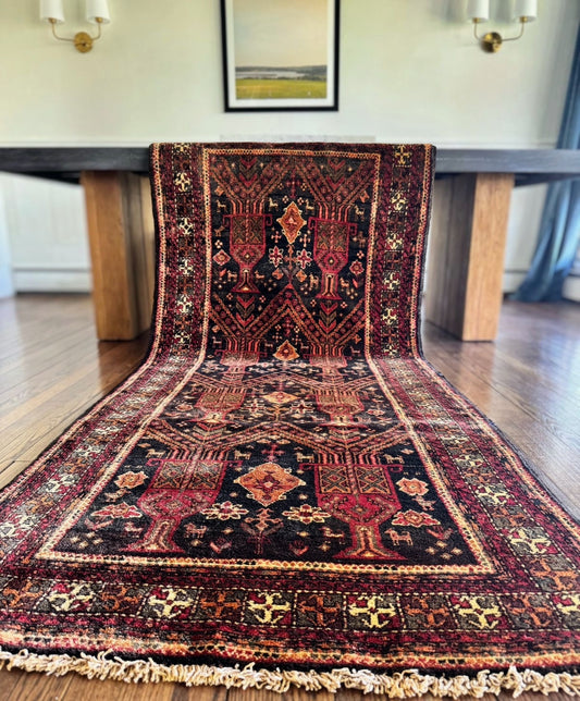 Vintage Anatolian “Fox & Hen” rug 3’5 x 8’4