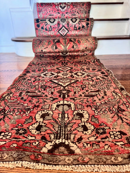 Vintage Anatolian Flora runner 3’ x 9’ 4
