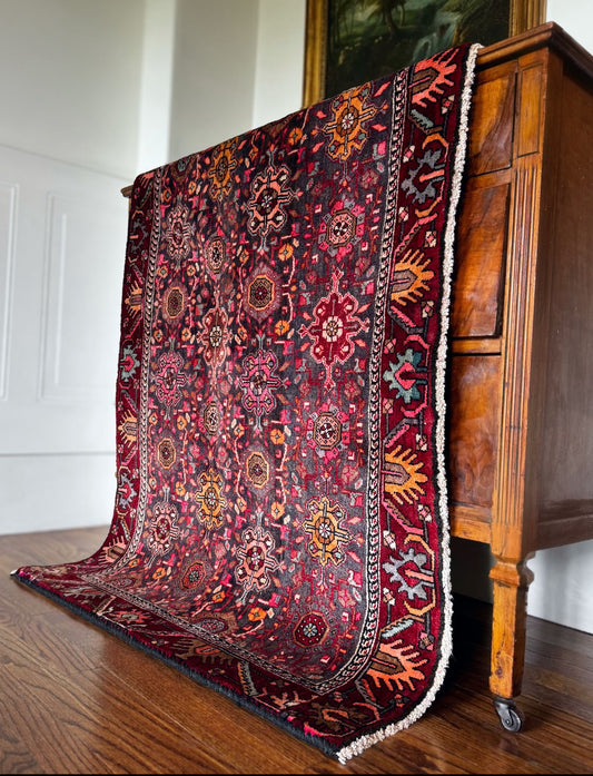 Vintage Midnight Aurora Hamadan rug 2’10 x 4’9