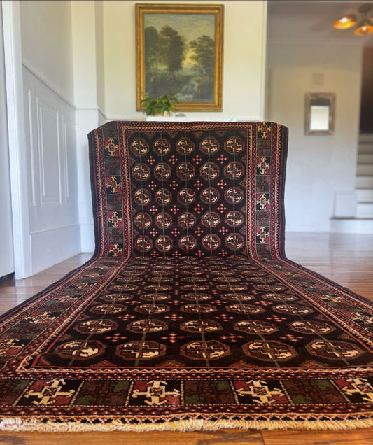 Vintage Tekke-Gul Turkmen Runner | 4’4″ × 9’6″