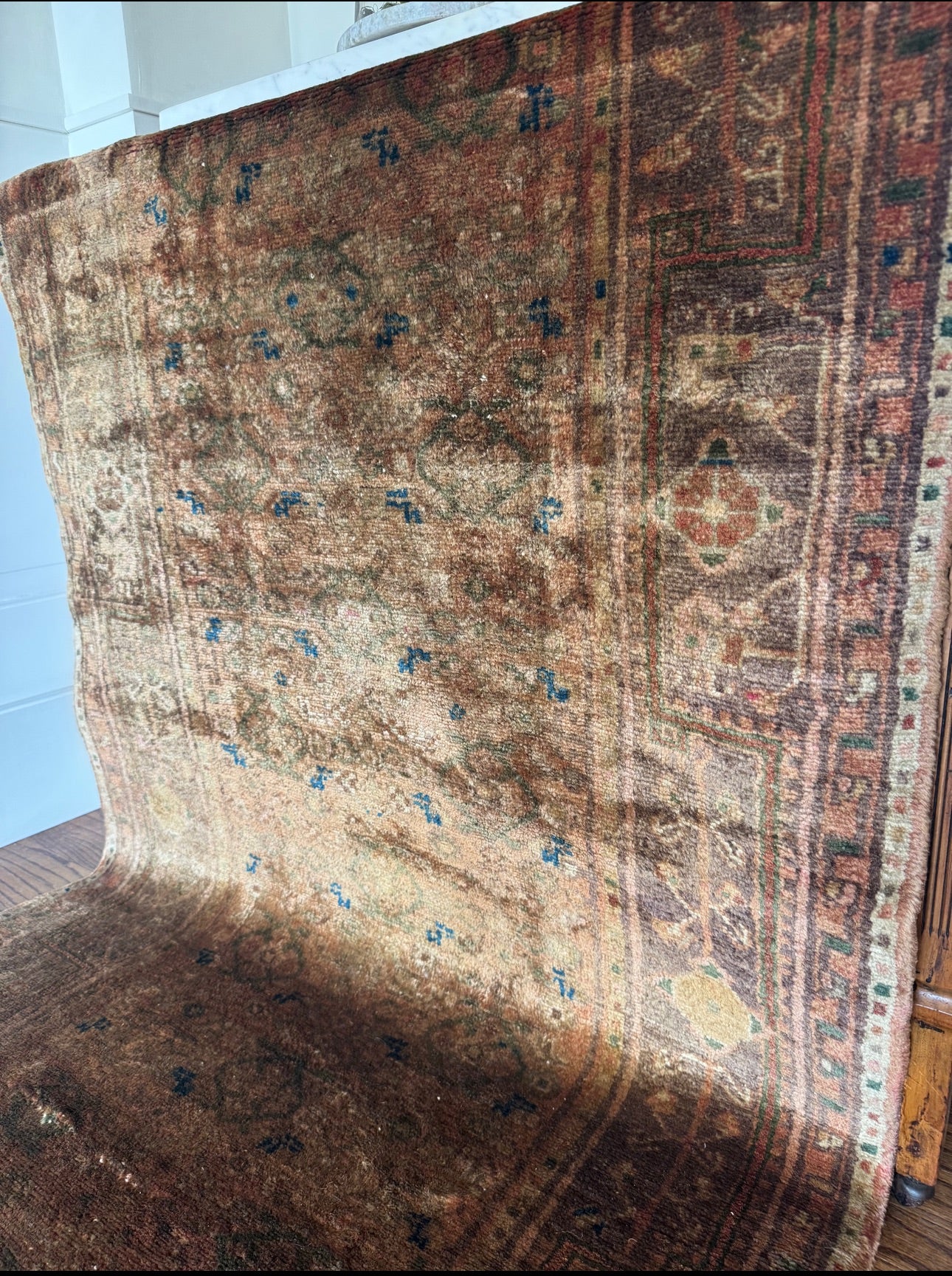 Antique “Golden Ghost” Malayer Runner Circa 1890–1910 | 3’6” × 13’ | Handwoven in Western Persia
