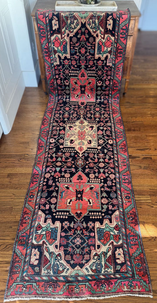 Vintage Karaja Runner | 3’ x 10’4” | Circa 1940s–1960s