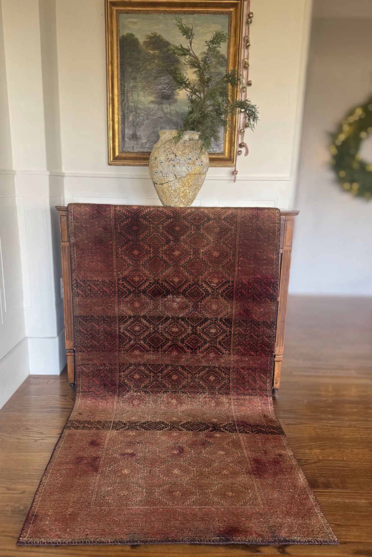 Vintage Raisin Baluch Runner 3’1 x 6’2 Circa 1910–1930