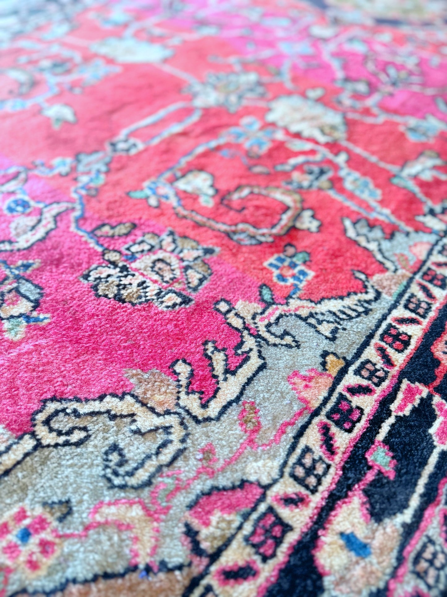 Vintage handmade wool Anatolian rug ✨ 3.5ft X 8.9ft Circa 1911-1935