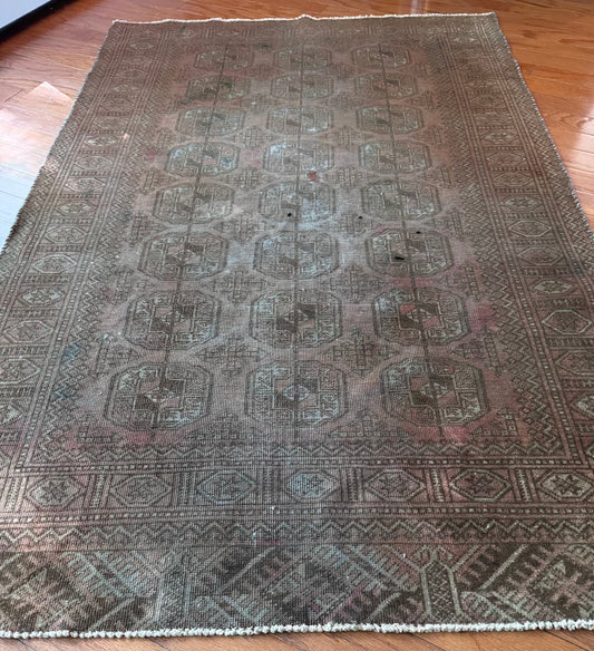 Vintage handmade Anatolian flat weave rug 3’ 10 X 5’ 2