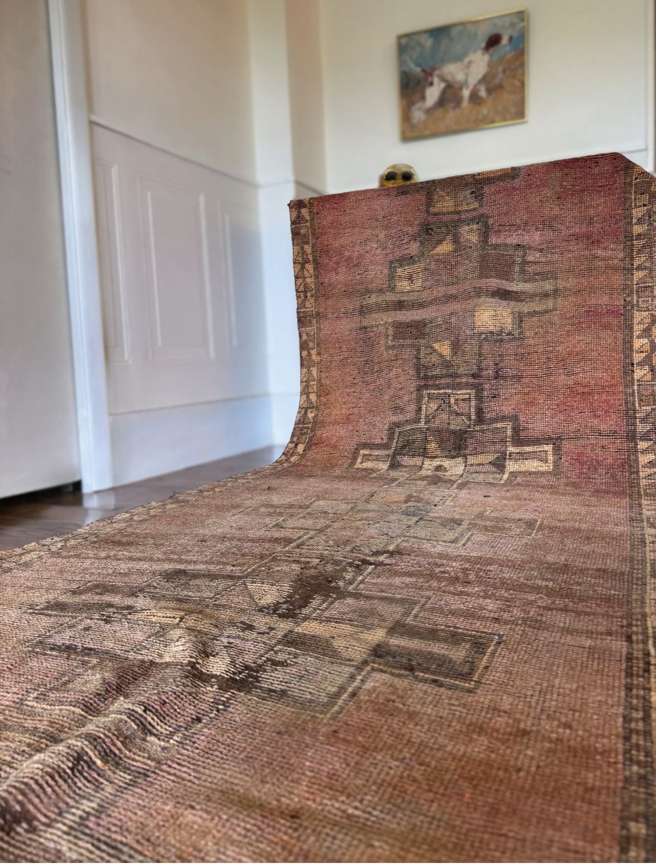 Vintage handmade Turkish wool Runner 4’ x 11’