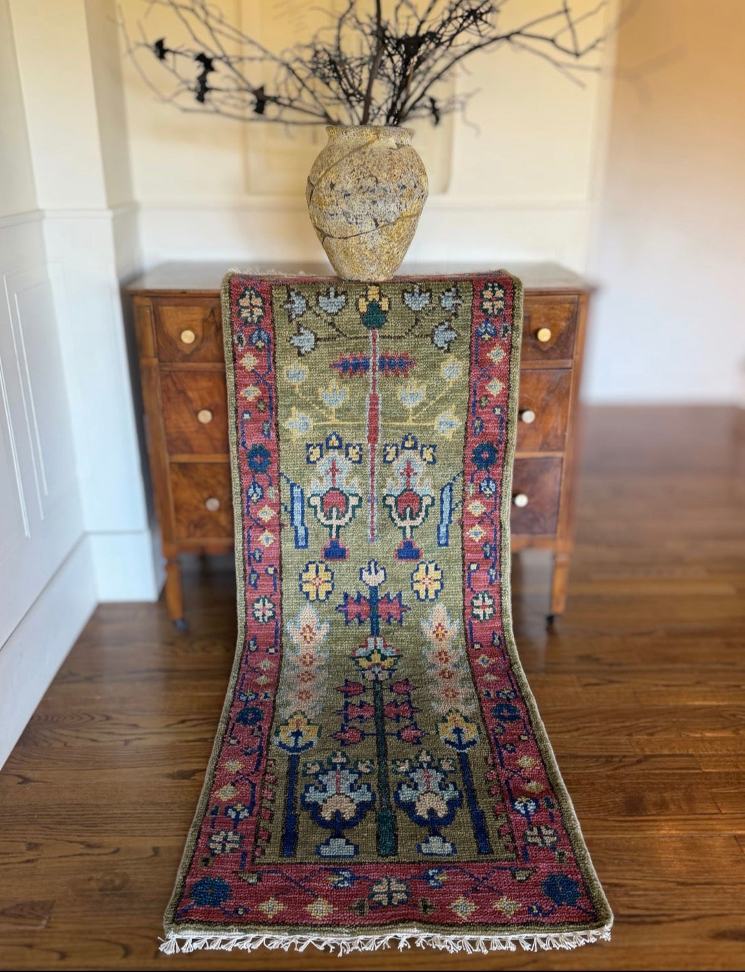 Vintage Sage Blossom Runner | 2’3” × 6’2” | Circa 1985-1995