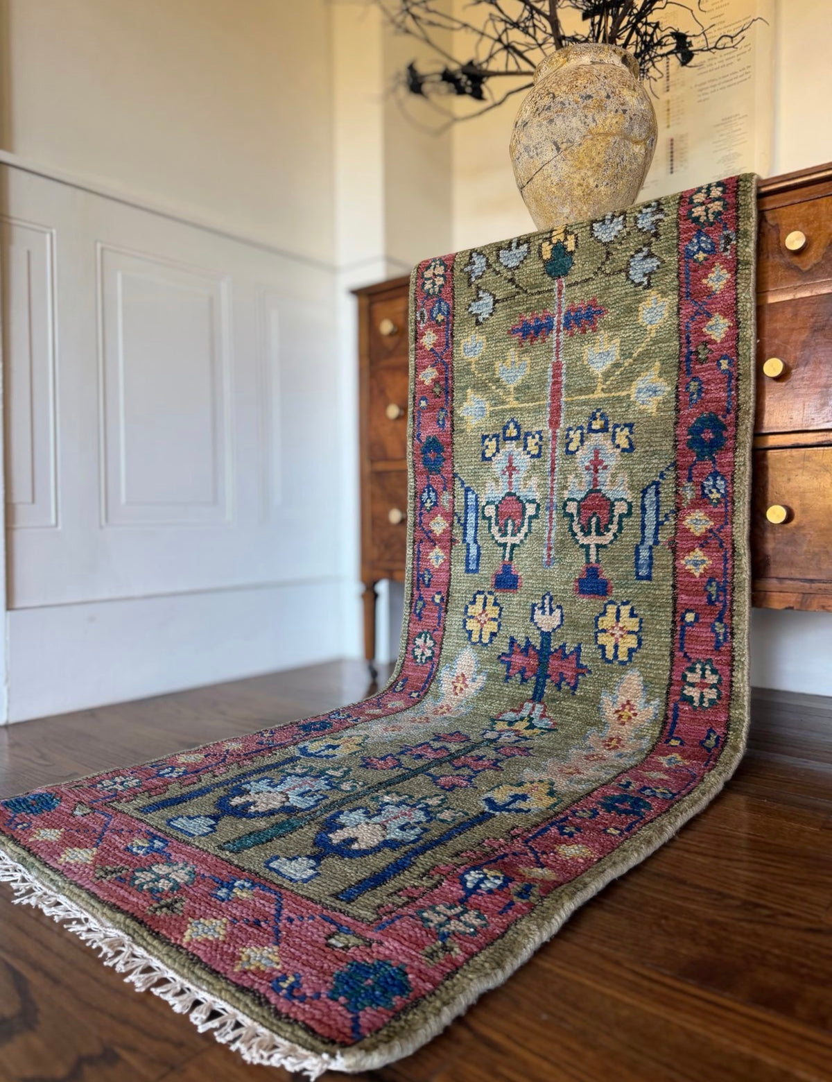 Vintage Sage Blossom Runner | 2’3” × 6’2” | Circa 1985-1995